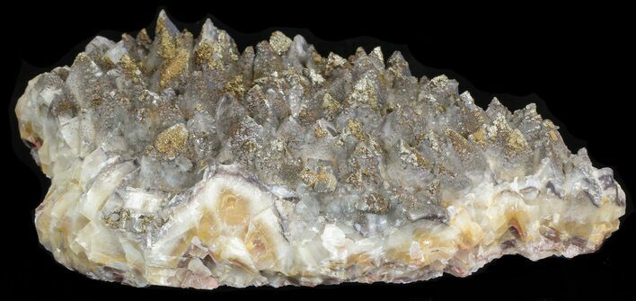 Huge Dogtooth Calcite & Pyrite Plate - Mongolia #32687